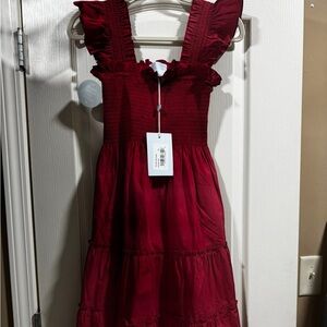 Hill House ellie nap dress Victorian Red Dress brand new with tags XS